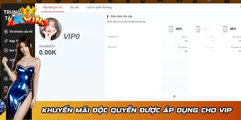 KWIN 44 Khuyến mãi độc quyền chỉ được áp dụng cho VIP